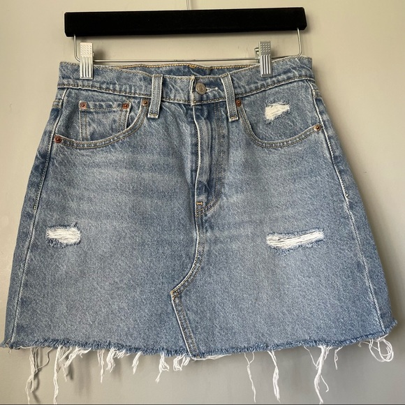 Levi's Dresses & Skirts - Levi’s distressed jean shirts size 27